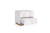 Modrest Nixa Modern White & Gold Nightstand