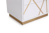 Modrest Nixa Modern White & Gold Nightstand