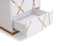 Modrest Nixa Modern White & Gold Nightstand