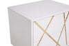 Modrest Nixa Modern White & Gold Nightstand