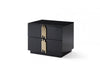 Modrest Token Modern Black & Gold Nightstand