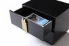 Modrest Token Modern Black & Gold Nightstand