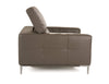 Divani Casa Natalia Modern Dark Grey Leather Chair Model VGKK1281X-DKGRY-CH
