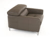 Divani Casa Natalia Modern Dark Grey Leather Chair Model VGKK1281X-DKGRY-CH