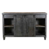 Bewley Antique Gunmetal Finish and Natural Sealed Wood Sideboard Model NE671