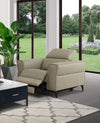 Divani Casa Nella Modern Light Grey Leather Armchair With Electric Recliner Model VGKNE9193-LTGRY-CH