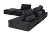 Divani Casa Nolden - Modern Black Fabric Modular Sectional Sofa