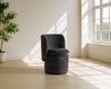Divani Casa Norris Modern Dark Grey Fabric Swivel Dining Chair Model VGKK-KF.Y2138-DGRY
