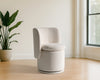 Divani Casa Norris Modern Ivory Fabric Swivel Dining Chair Model VGKK-KF.Y2138-IVY