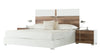 Nova Domus Giovanna Italian Mid-Century White & Cherry Bed