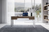 Modrest Orcutt - Modern Walnut & Stainless Steel Desk
