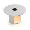 Renava Onza Outdoor White Medium End Table With Solar Light Model VGVK-CT009-M-SL-WHT
