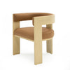 Nova Domus Osaka Modern Natural Ash & Rust Fabric Dining Chair Model VGCS-LC-22085