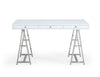 Modrest Ostrow - White + Stainless Steel Desk