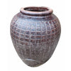 Large Burgundy Glazed Handmade Pot Model P022