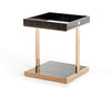 A&X Padua Modern Small Champagne & Rosegold End Table