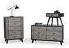 Nova Domus Panther Contemporary Grey & Black Nightstand