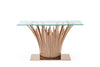Modrest Paxton - Modern Glass + Rosegold Console Table