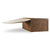 Modrest Pilot - Modern Dark Walnut + Beige Leather Desk