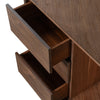 Modrest Pilot - Modern Dark Walnut + Beige Leather Desk