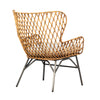 Daraga Black Metal Legs and Natural Rattan Occasional ChairModel PLA3103