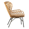 Daraga Black Metal Legs and Natural Rattan Occasional ChairModel PLA3103