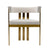 Modrest Pontiac Modern Beige Sherpa & Gold Dining Chair Model VGZAY129-BEI-DC