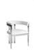 Modrest Pontiac Modern White Vegan Leather & Stainless Steel Dining Chair Model VGZA-Y129-WHTSTL