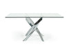 Modrest Pyrite Modern Rectangular Glass Dining Table