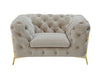 Divani Casa Quincey Transitional Beige Velvet Chair Model VGKNK8520-BEI-CH