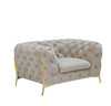Divani Casa Quincey Transitional Beige Velvet Chair Model VGKNK8520-BEI-CH