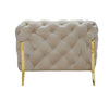 Divani Casa Quincey Transitional Beige Velvet Chair Model VGKNK8520-BEI-CH
