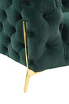 Divani Casa Quincey Transitional Emerald Green Velvet Chair Model VGKNK8520-GRN-CH