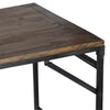 Bernal Antique Brown Finish and Gunmetal Base Counter TableModel RA10801