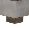 Modrest Delaware Modern Concrete & Acacia Square Coffee Table