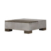 Modrest Delaware Modern Concrete & Acacia Square Coffee Table