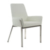 Modrest Robin Modern White Bonded Leather Dining Chair
