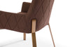 Modrest Robin Modern Brown & Brass Dining Chair Model VGVCB8366-BRN-DC