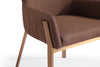 Modrest Robin Modern Brown & Brass Dining Chair Model VGVCB8366-BRN-DC