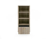Nova Domus Roma - Modern Faux Travertine + Gold Bookcase