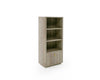 Nova Domus Roma - Modern Faux Travertine + Gold Bookcase