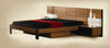 Rondo Mid-Century Platform Bed w/ Nightstands Storage And Lights