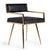 Modrest Rosario Modern Black & Rosegold Dining Chair
