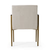 Modrest Sanders Modern Off White Fabric & Brass Dining Chair Model VGGA-6235CH-1-OFF