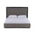 Nova Domus Santa Barbara - Modern Grey Fabric + Grey Wash Bed