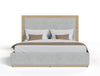 Nova Domus Santa Barbara - Modern Grey Fabric + Natural Bed