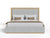 Nova Domus Santa Barbara - Modern Grey Fabric + Natural Bed