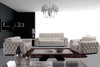 Divani Casa Lumy Modern Tufted White Leather Chair With Crystals Model VGBN3025-CHR