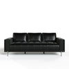 Divani Casa Schmidt Modern Black Leather Sofa & 2 Chairs Model VGKK-KF.7020-SET-BLK