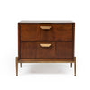 Modrest Shane - Modern Acacia & Brass Nightstand